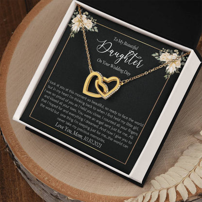 Daugther Wedding Interlocking Hearts Necklace