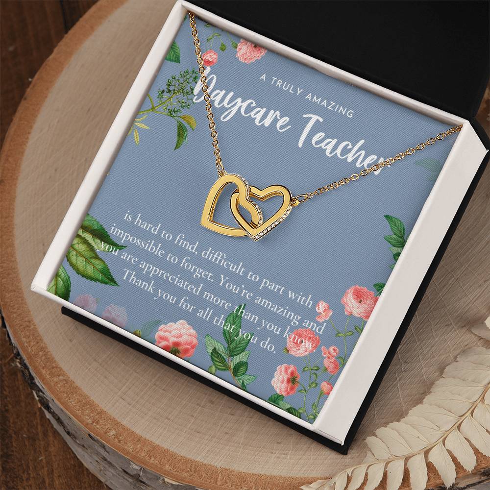 Daycare Teacher Gift For Daycare Provider Gifts Daycare Thank You Gifts Preschool Teacher Gift Thank You Gift Daycare Interlocking Hearts Necklace