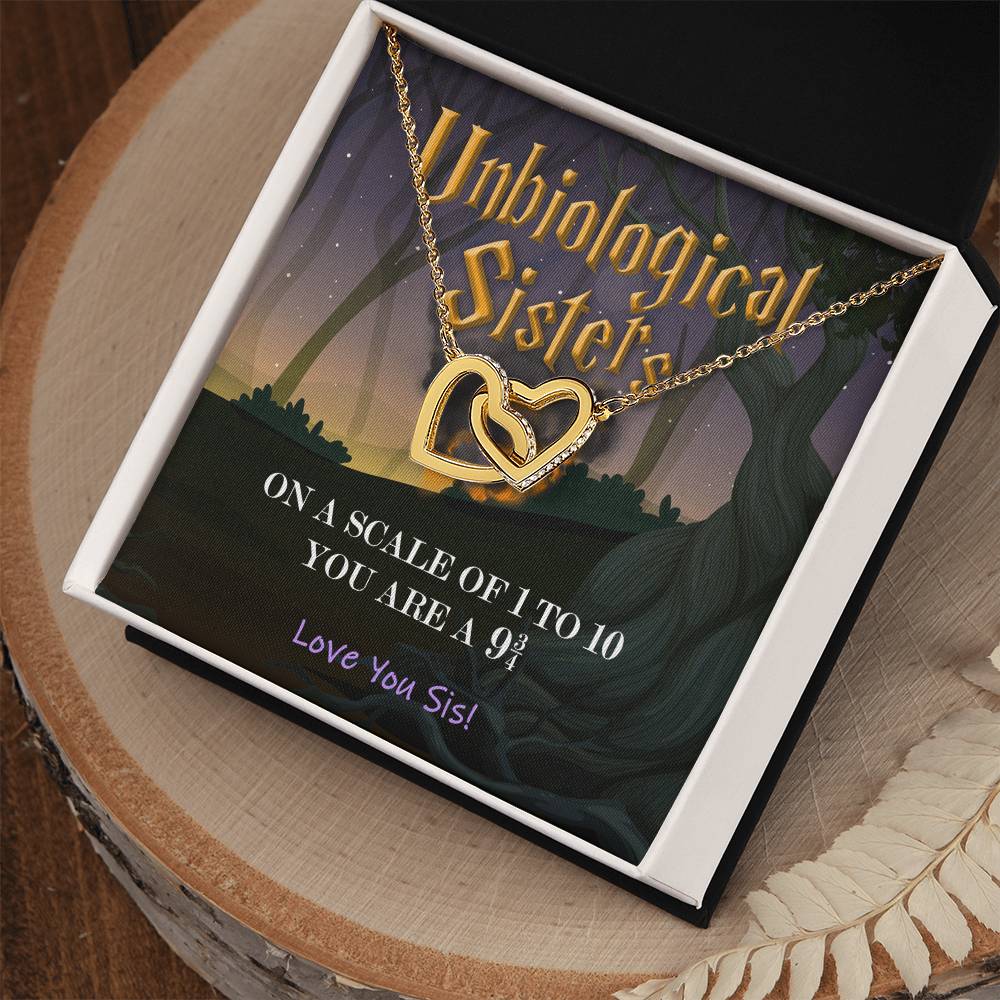 Unbiological Sisters - On A Scale - Necklace Interlocking Hearts Necklace