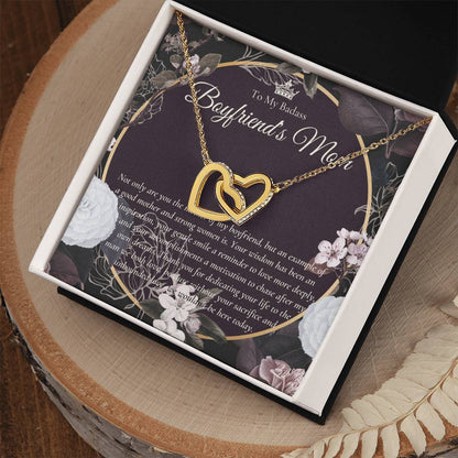 Gift For Boyfriend'S Mom Boyfriend'S Mom Necklace To My Boyfriend’S Mom Gift Mother’S Day Gift For Boyfriend'S Mom Interlocking Hearts Necklace