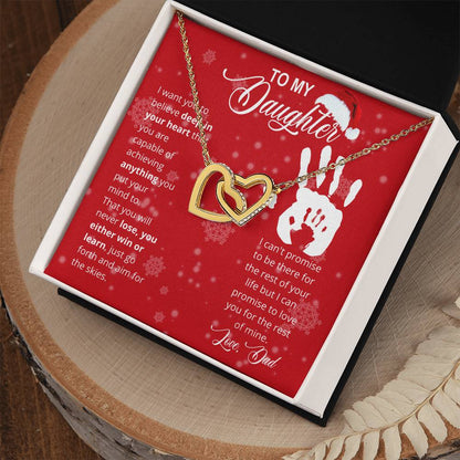 Christmas Gift For Daughter Interlocking Hearts Necklace