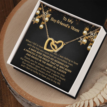 Gift For Boyfriend'S Mom Christmas - Welcome Me - Interlocking Interlocking Hearts Necklace