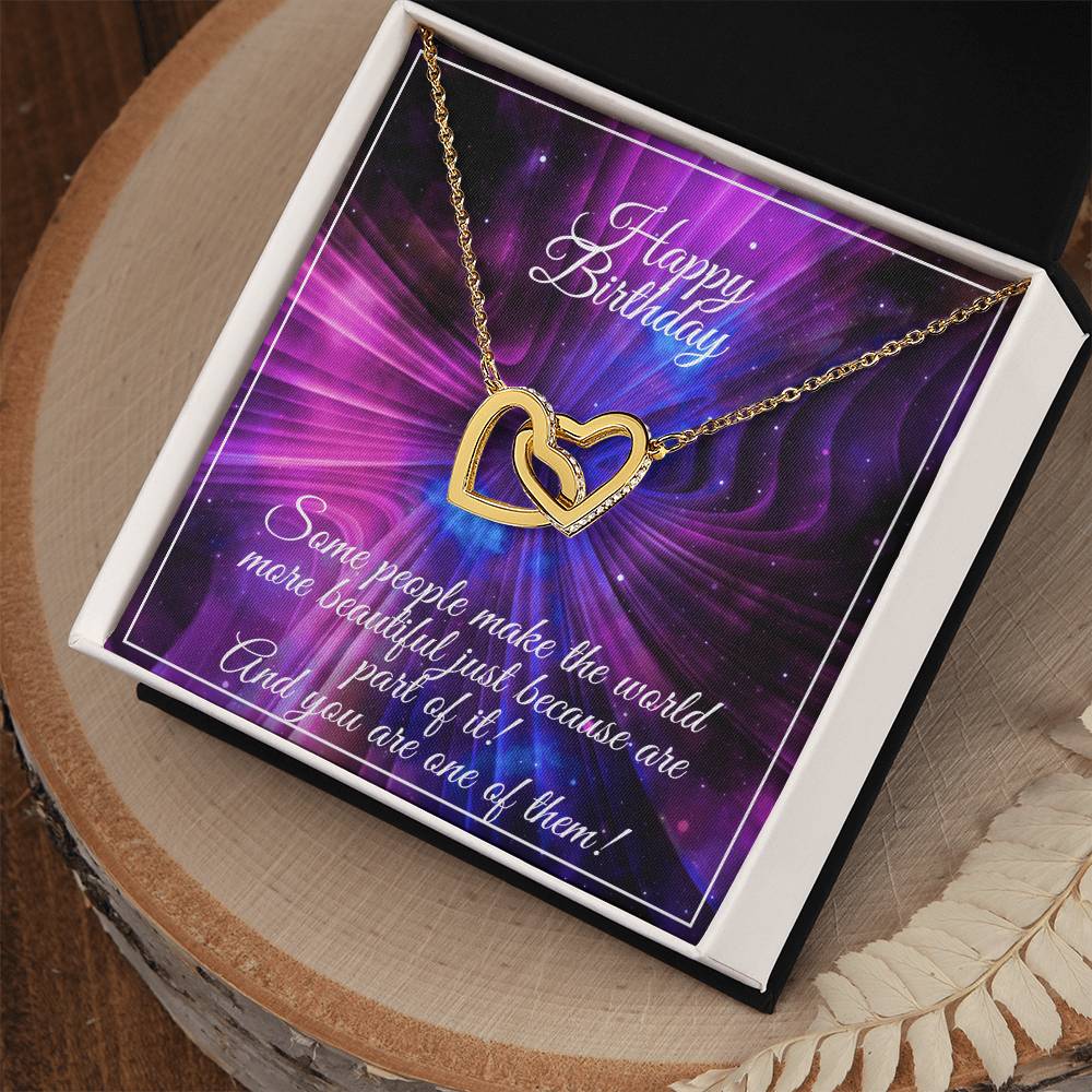 Two Hearts Necklace Interlocking Hearts Necklace