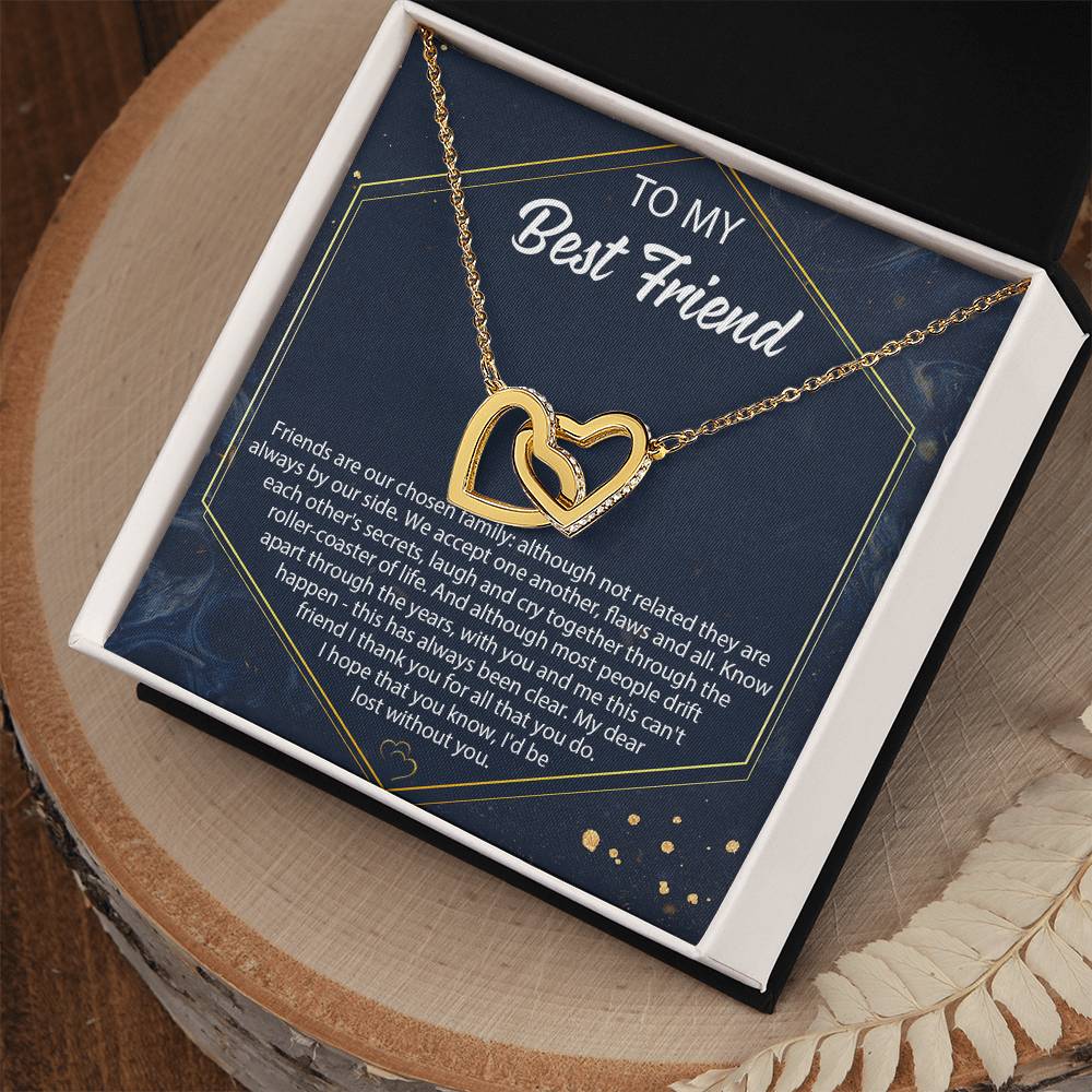 Best Friend Necklace Best Friend Necklace Personalize Bff Necklace Jewelry Best Friend Birthday Necklace Necklace Gift For Best Friend Interlocking Hearts Necklace