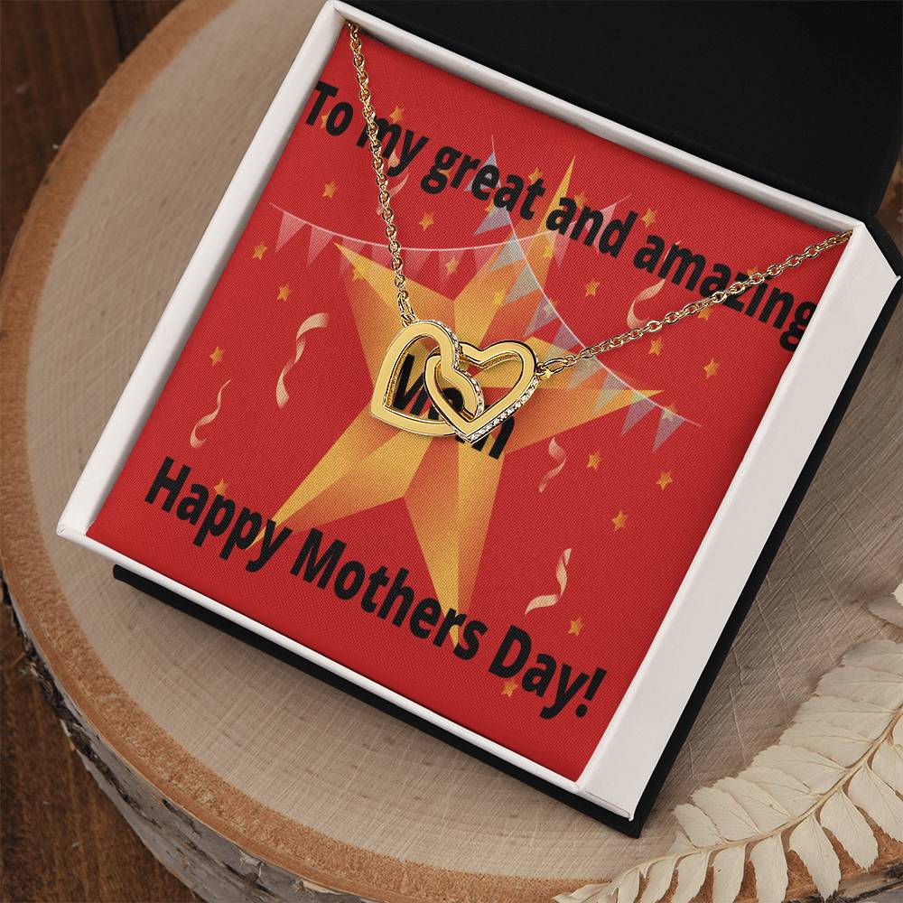 Two Hearts Necklace Interlocking Hearts Necklace