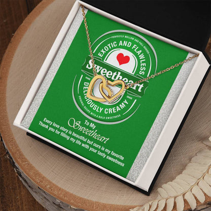 Beer Lover'S Wife Interlocking Hearts Necklace