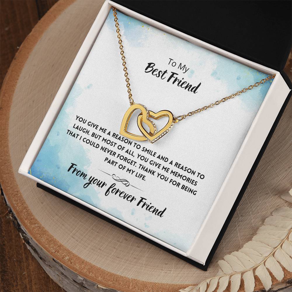 Best Friend Memories Necklace Interlocking Hearts Necklace