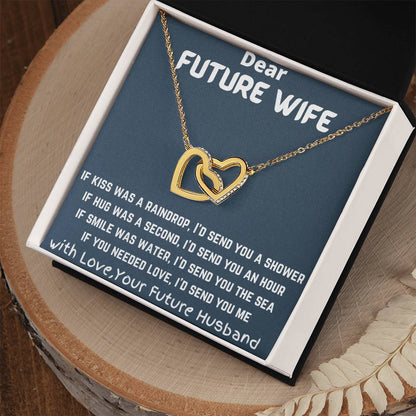 Gift For Future Wife Interlocking Hearts Necklace