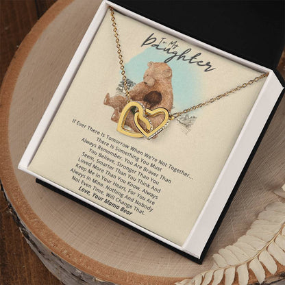 From Mama Bear To Daughter Necklace Gift Set Interlocking Hearts Necklace