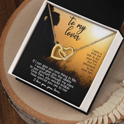 Unique Lover'S Gift - Two Hearts Necklace Interlocking Hearts Necklace