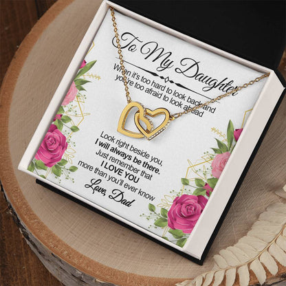 Always Beside You Necklace - To Daughter Interlocking Hearts Necklace