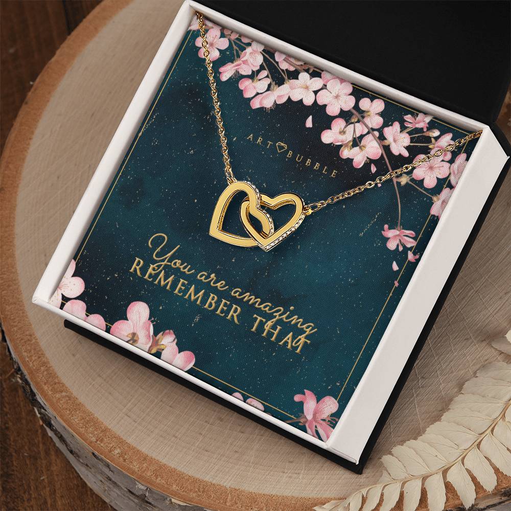 Empowering Gift Necklace For Women Interlocking Hearts Necklace