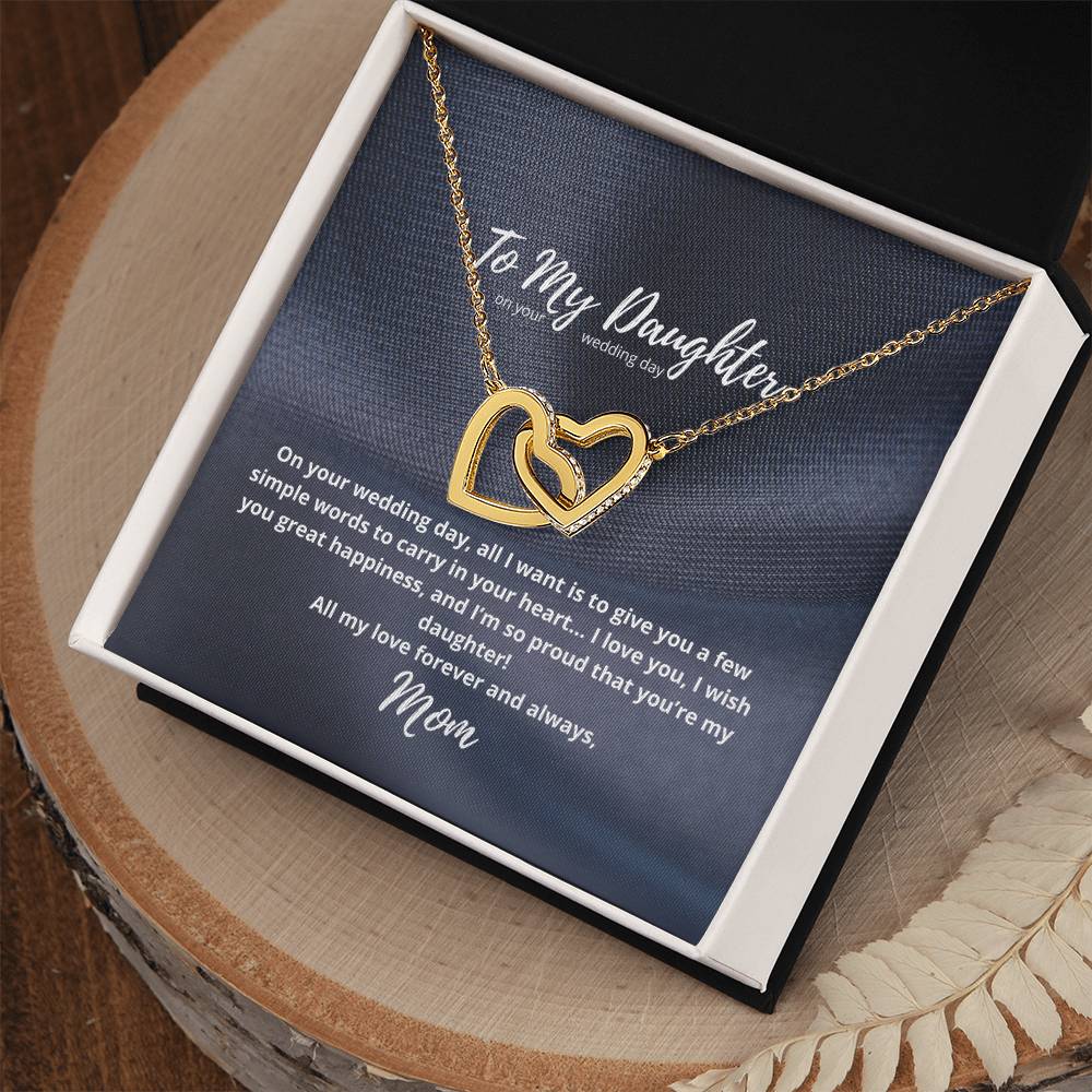 Gift For Daughter On Wedding Day From Mother - Interlocking Hearts Necklace