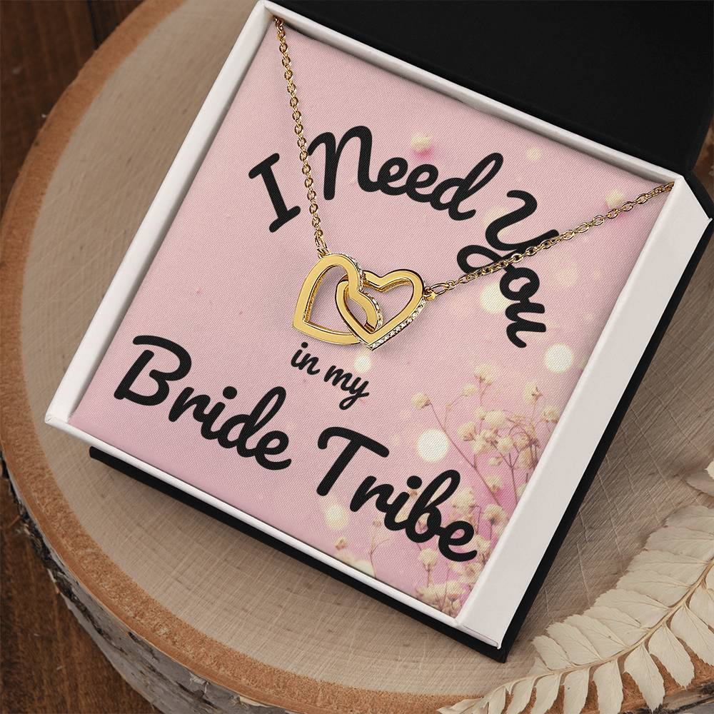 Entwined Heart Bride Tribe Necklace Interlocking Hearts Necklace