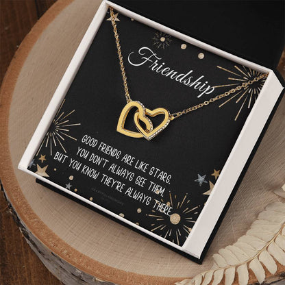 Friendship Gift For Her Interlocking Necklace Soul Sister Gift Necklace Gift For Best Friend Bestie Necklace Interlocking Hearts Necklace