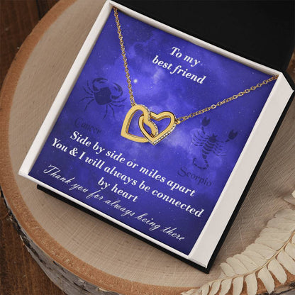 Cancer To Scorpio Best Friend Interlocked Hearts Necklace Interlocking Hearts Necklace