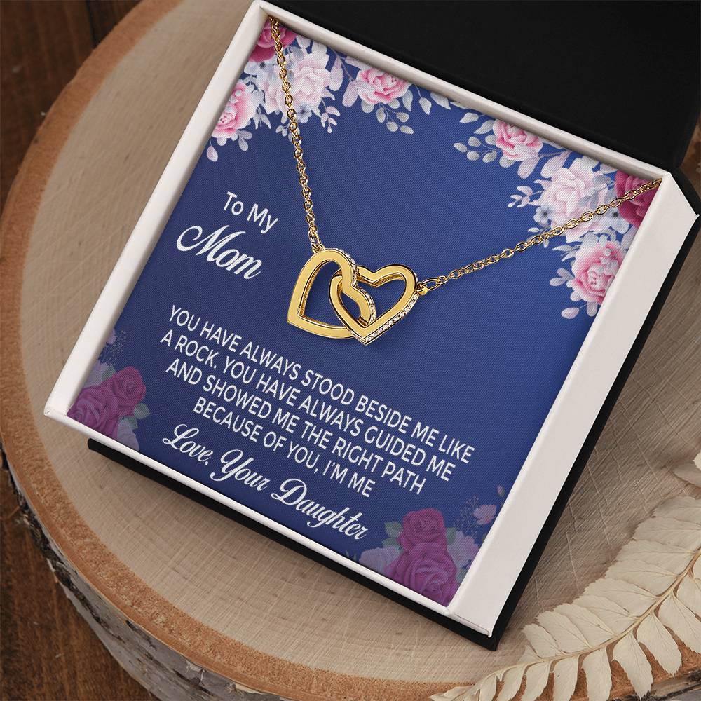 Daughter Mom Gift Mother'S Day Interlocking Hearts Necklace