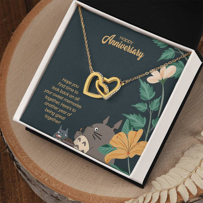 Totoro Anniversary Edition Another Year Of Great Love - Interlocking Hearts Necklace