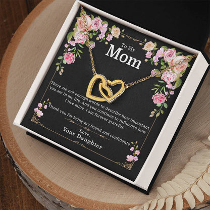 Forever Grateful Necklace Interlocking Hearts Necklace