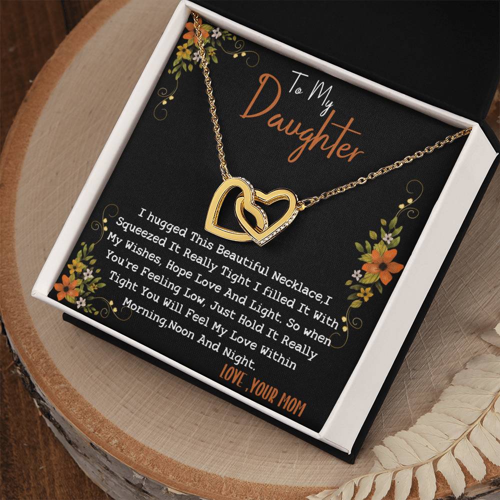 Gift For Daughter Interlocking Hearts Necklace