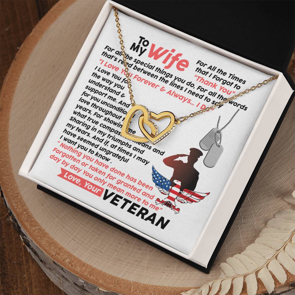 Veteran'S Wife - Interlocking Heart Necklace Interlocking Hearts Necklace