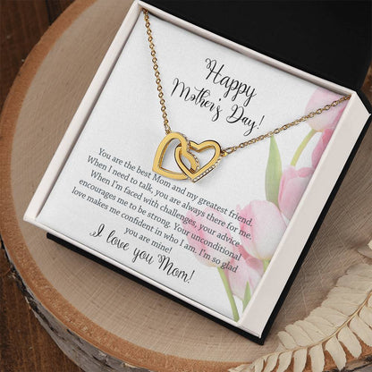 You Are The Best Mom - Happy Mother'S Day Necklace Interlocking Hearts Necklace