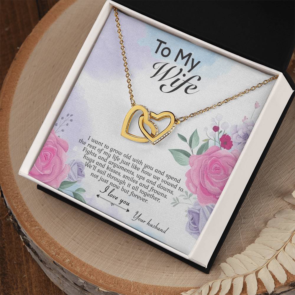 We'Ll Sail Through Together Interlocking Hearts Necklace