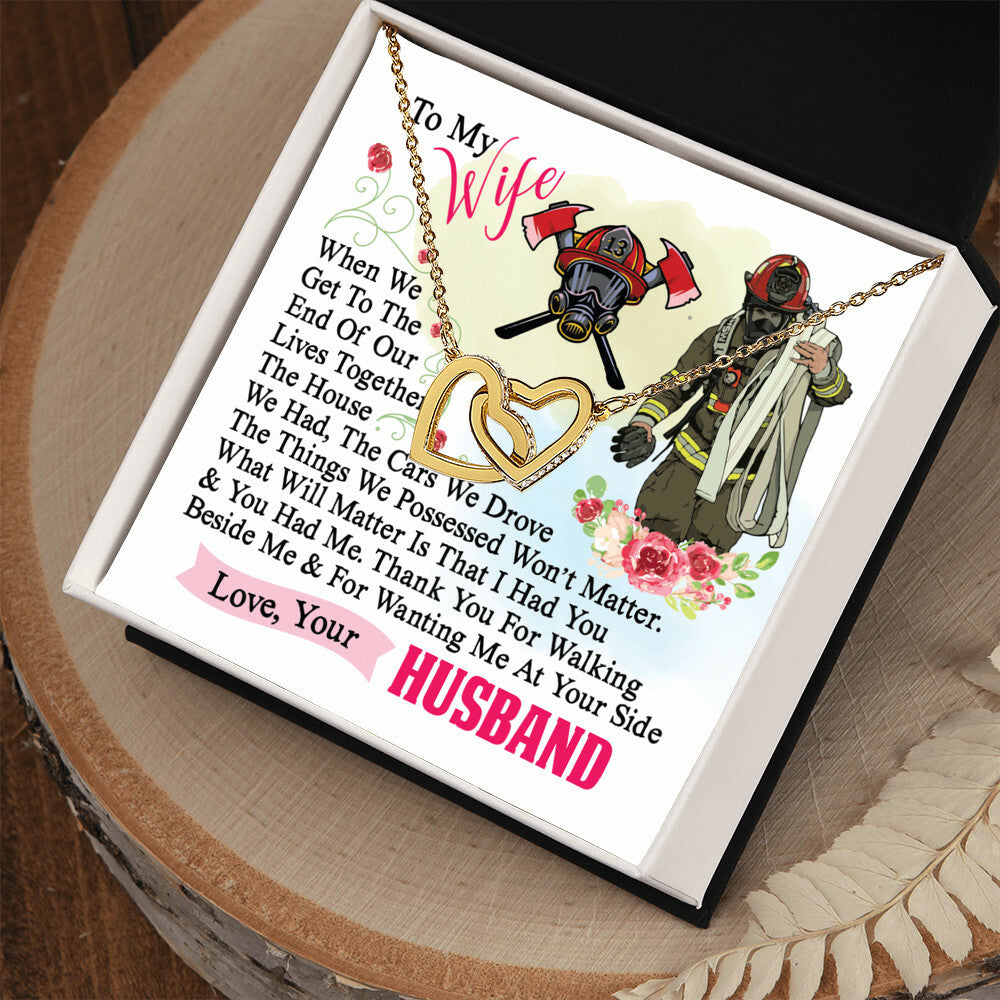 Firefighter'S Wife - Interlocking Heart Necklace Interlocking Hearts Necklace