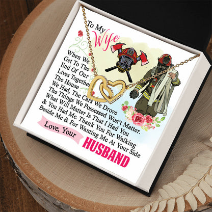 Firefighter'S Wife - Interlocking Heart Necklace Interlocking Hearts Necklace