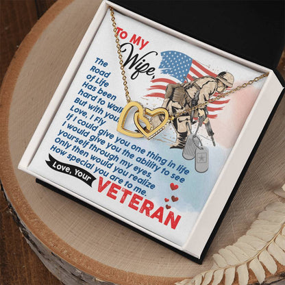 Veteran'S Wife - Interlocking Heart Necklace Interlocking Hearts Necklace