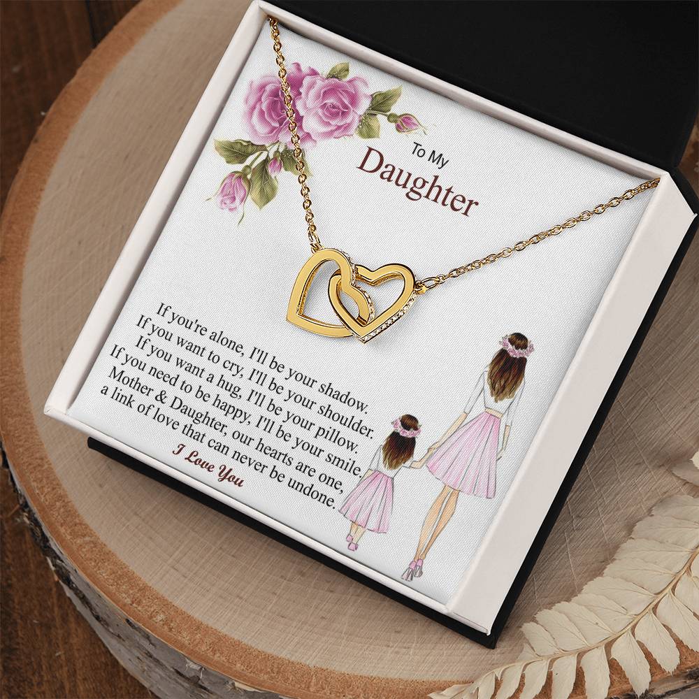 Gift For Daughter From Mon Daughter - Necklace Interlocking Hearts Necklace