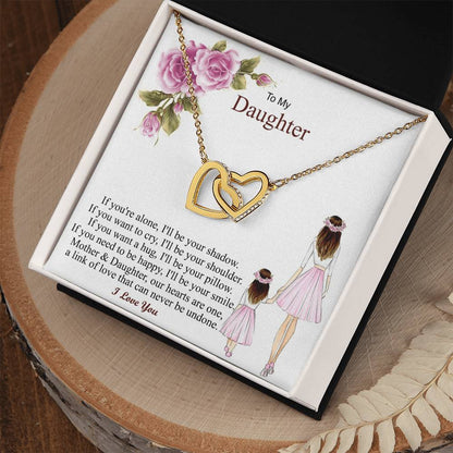 Gift For Daughter From Mon Daughter - Necklace Interlocking Hearts Necklace