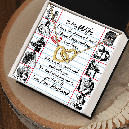 Welder'S Wife - Interlocking Heart Necklace Interlocking Hearts Necklace