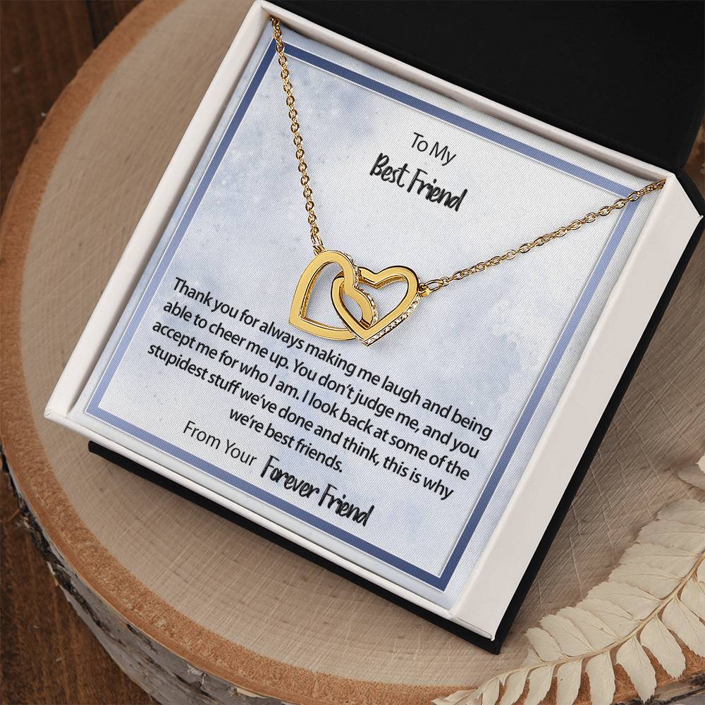 Why We'Re Best Friends Necklace Interlocking Hearts Necklace