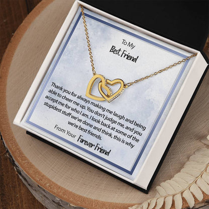 Why We'Re Best Friends Necklace Interlocking Hearts Necklace