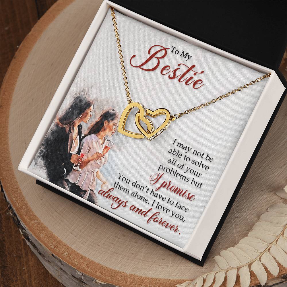 Always And Forever Friendship Necklace Interlocking Hearts Necklace
