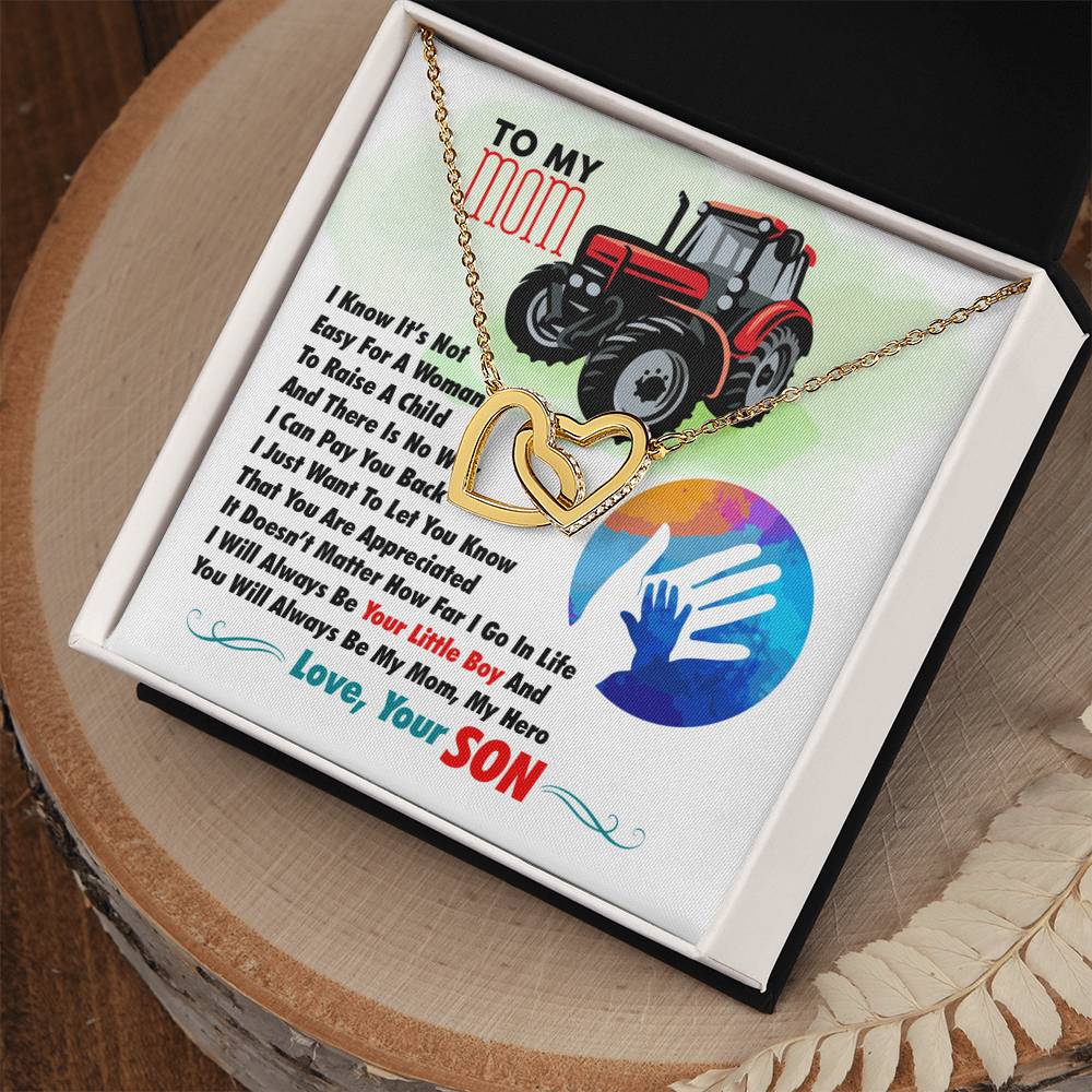 Farmer'S Mom - Interlocking Heart Necklace Interlocking Hearts Necklace