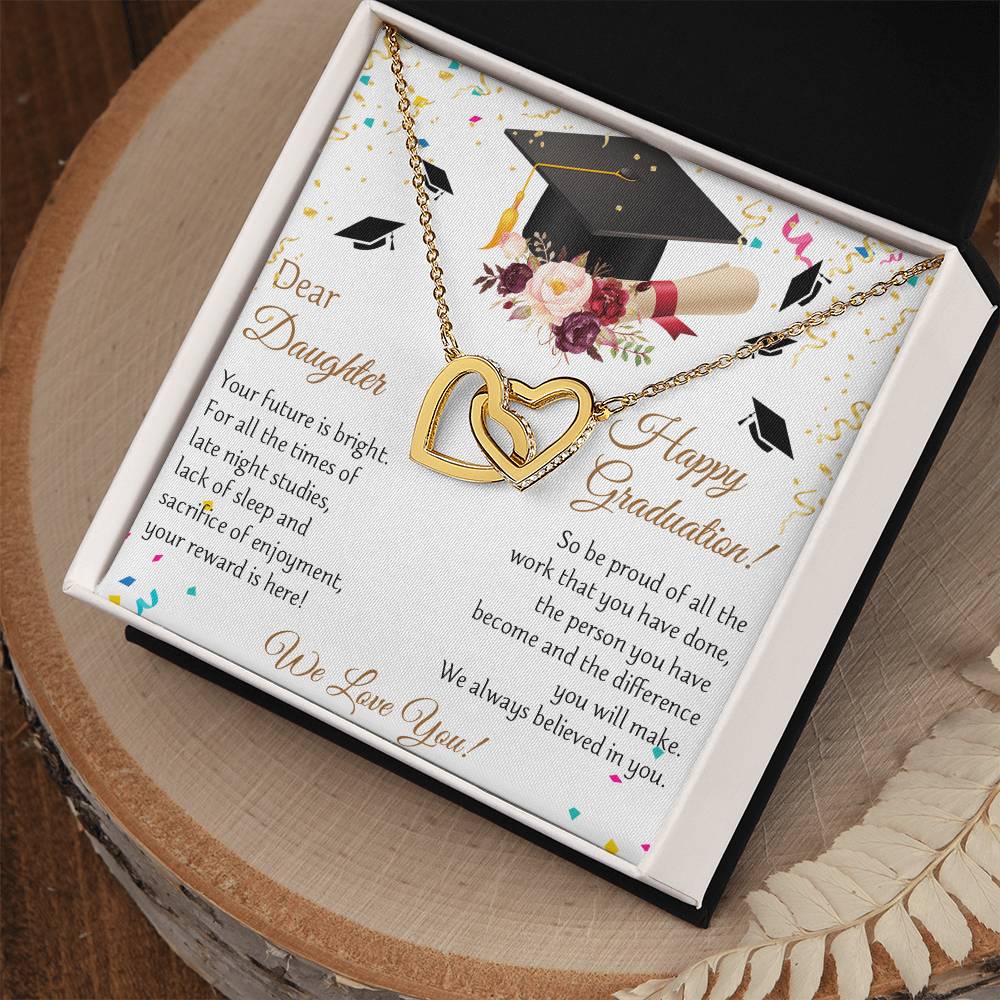 Class Of 2021 - Limited Edition Graduation Necklace - Gdt12 Interlocking Hearts Necklace