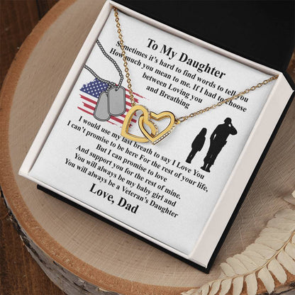 Veteran'S Daughter - Interlocking Heart Necklace Interlocking Hearts Necklace
