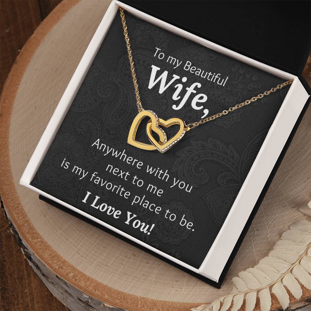 Wife With You Next To Me - Necklace Interlocking Hearts Necklace