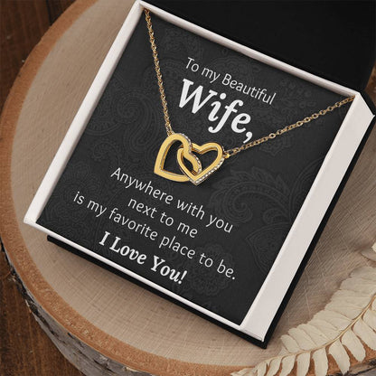 Wife With You Next To Me - Necklace Interlocking Hearts Necklace