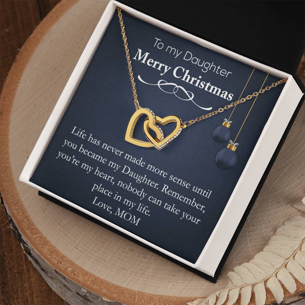 Christmas Gift For Daughters- Interlock Heart Necklace! Interlocking Hearts Necklace