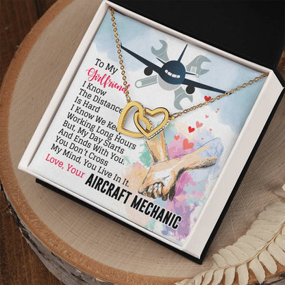Aircraft Mechanic'S Girlfriend - Interlocking Heart Necklace Interlocking Hearts Necklace