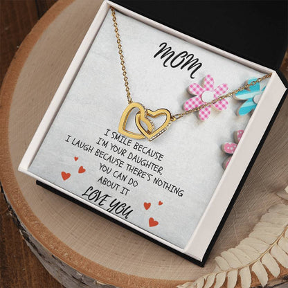 Gift For Mom - Never-Ending Love Necklace Interlocking Hearts Necklace