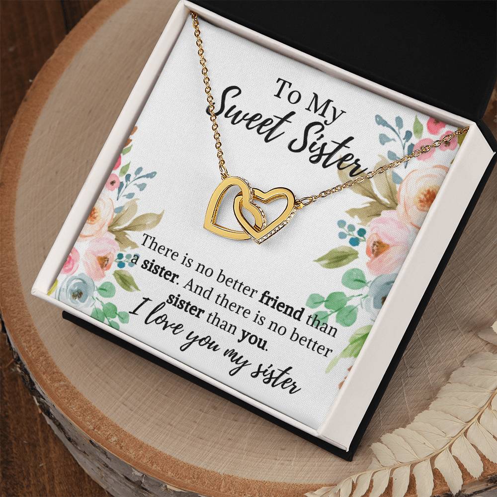 Best Gift For Sister Interlocking Hearts Necklace