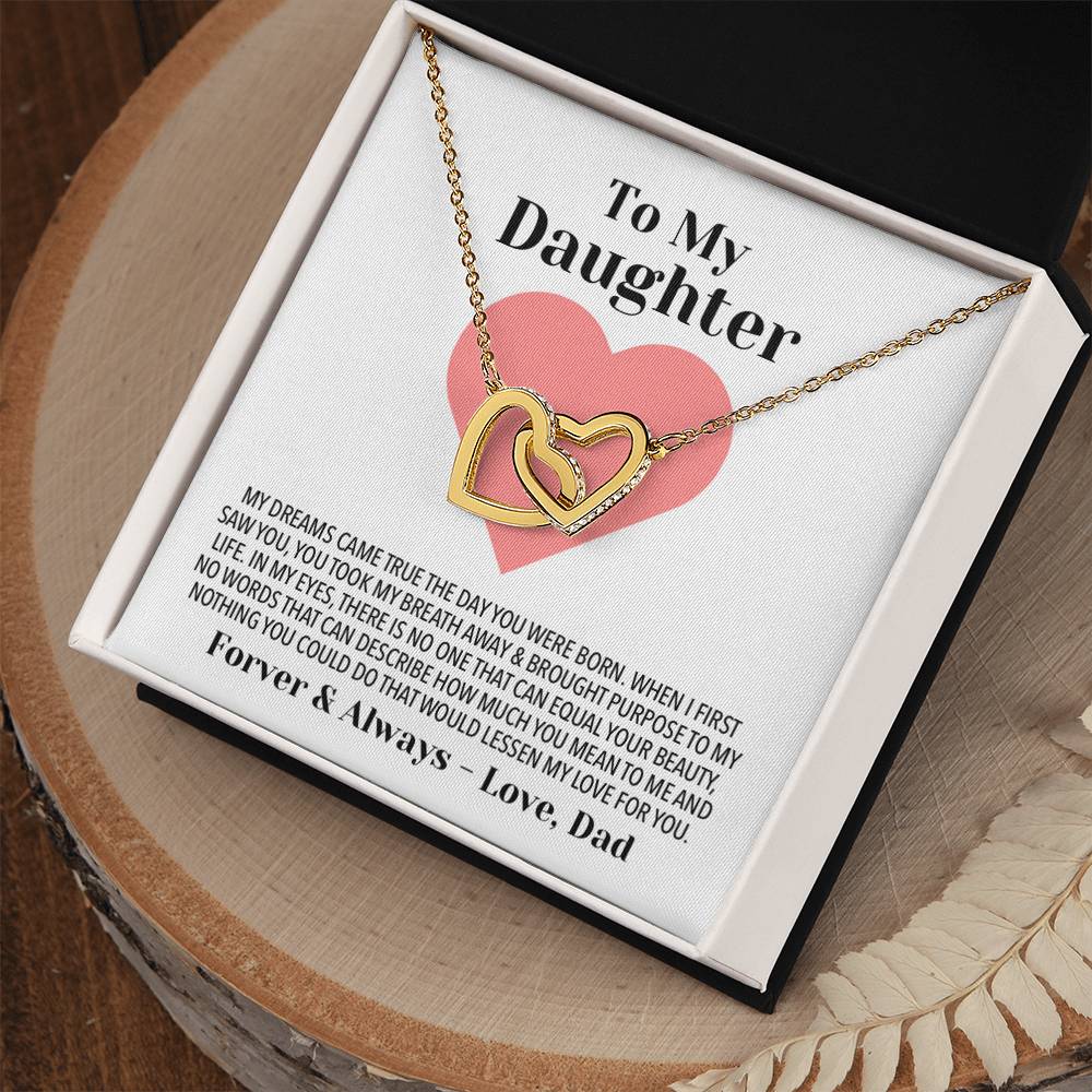 Daughter Of My Dreams Necklace Interlocking Hearts Necklace