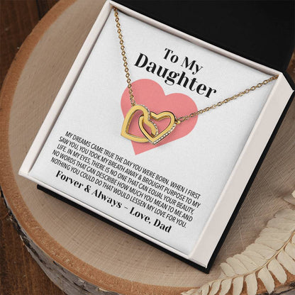 Daughter Of My Dreams Necklace Interlocking Hearts Necklace