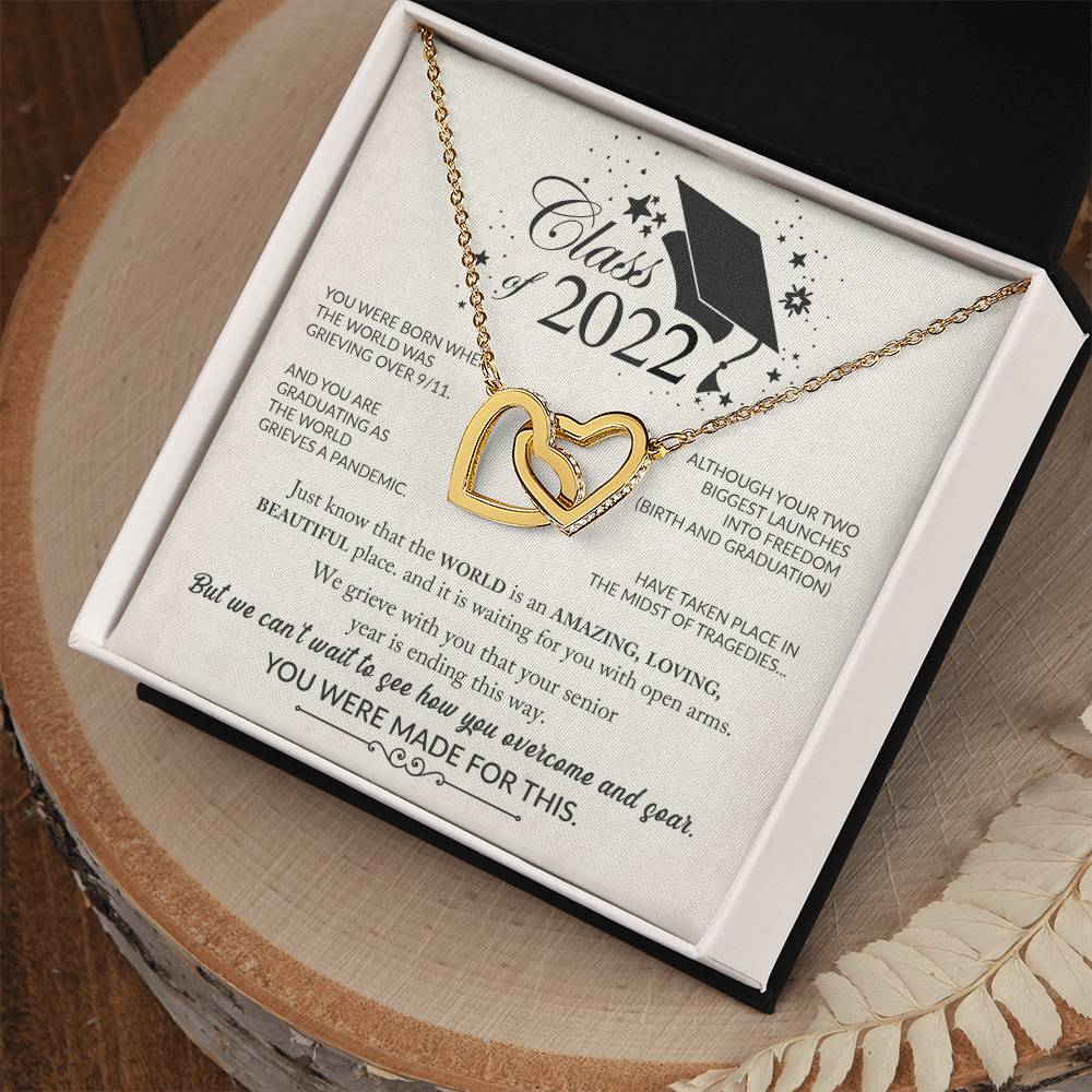 Daughter Graduation Gifts - Infinity Heart Necklace With Message Card Perfect Gift For Her Interlocking Hearts Necklace