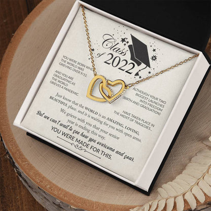 Daughter Graduation Gifts - Infinity Heart Necklace With Message Card Perfect Gift For Her Interlocking Hearts Necklace