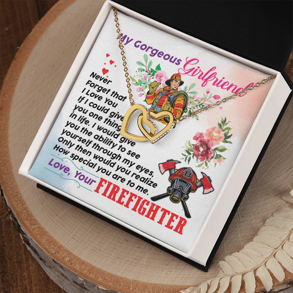 Firefighter'S Girl - Interlocking Heart Necklace Interlocking Hearts Necklace